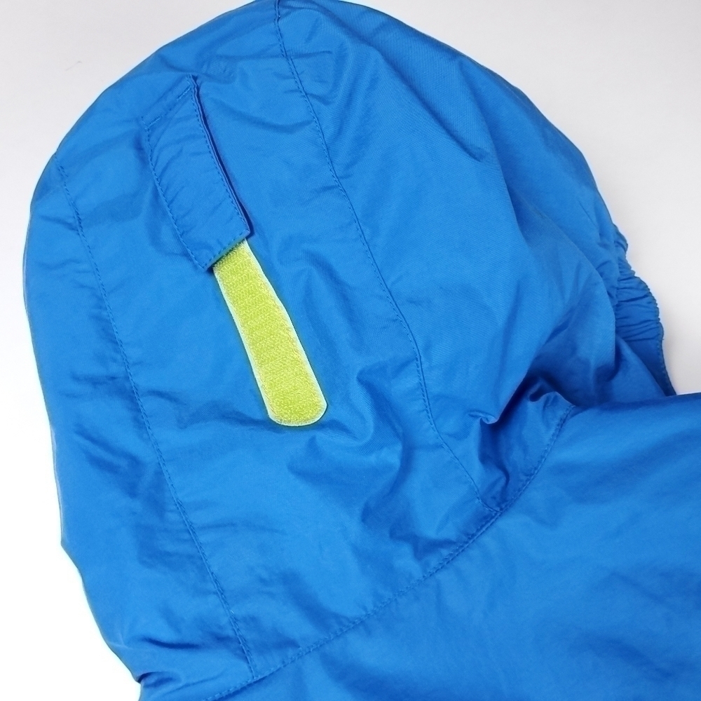 Lands' End Kids Grow A Longs Blue and Lime Puffer Coat Kids Medium 10-12 - Picture 12 of 13